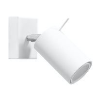 Lampa Ścienna Oprawa Natynkowa Kinkiet GU10 SPOT TUBA Reflektor Ruchoma Tubularna Biała Nowoczesna Ring Sollux