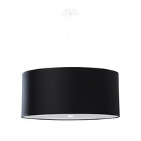 Lampa Sufitowa Wisząca Zwis 5x E27 Żyrandol Geometryczna Czarna Minimalistyczna Otto Sollux