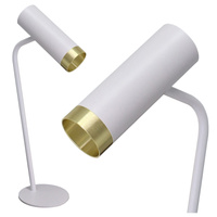 Lampka Biurkowa Stołowa GU10 Biała Fado Sanico Goldlux