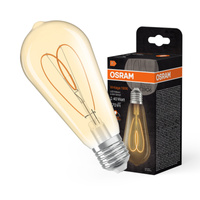 Żarówka LED Dekoracyjna ST64 Edison E27 4.9W = 40W 470lm 2200K Ciepła CRI90 300° Bursztynowa Ściemnialna Vintage 1906 Osram