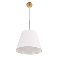 Lampa Sufitowa Wisząca Zwis E27 Biała Złota ELENA Sanico Goldlux