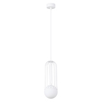 Lampa Sufitowa Wisząca Zwis G9 Nieregularna Biała Nowoczesna Brina Sollux