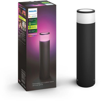 Lampa Ogrodowa Zewnętrzna LED SŁUPEK 40cm 8W 590lm IP65 White and Color Ambiance RGB + TW Czarna Inteligentna SMART Zigbee Bluetooth Calla Large Philips HUE