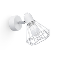 Lampa Ścienna Kinkiet E14 Geometryczna Biała Nowoczesna Artemis Sollux