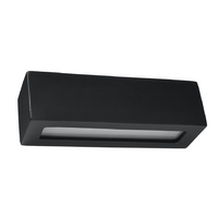 Lampa Ścienna Kinkiet E27 Prostokątna Czarna Nowoczesna Vega Sollux