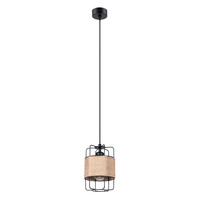 Lampa Sufitowa Wisząca Zwis E27 Żyrandol Geometryczna Czarna Industrialna Gizur Sollux