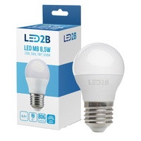 Żarówka LED E14 Kulka 9W 806lm 6500K Zimna 180° LED2B Kobi