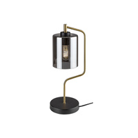 Lampa Stołowa Biurkowa Nocna Dekoracyjna E27 Czarny Vintage Perez Rabalux