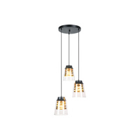 Lampa Wisząca Sufitowa 3x E27 Czarny Nowoczesny Zenaida Rabalux