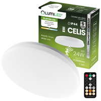 Plafon LED Lampa Sufitowa Natynkowa 24W 4000K CELIS Okrągły IP44 Czujnik Ruchu ALS LUMILED