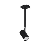 Lampa Sufitowa Oprawa Natynkowa SPOT TUBA Reflektor GU10 Wisząca Zwis Ruchoma Tubularna Czarna Nowoczesna Norano Sollux