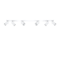 Lampa Sufitowa Oprawa Natynkowa 6x GU10 SPOT TUBA Reflektor Ruchoma Minimalistyczna Kwadratowa Biała Nowoczesna Merida Sollux
