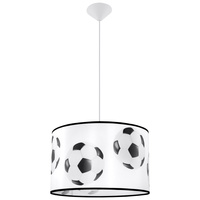 Lampa Sufitowa Wisząca Zwis E27 Owalna Biała Czarna Nowoczesna Piłka Sollux