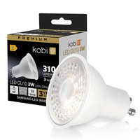 Żarówka LED GU10 Reflektor 3W 310lm 4000K Neutralna 80° Premium Kobi
