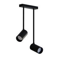 Lampa Sufitowa Oprawa Natynkowa Reflektor Punktowa 2x GU10 Czarna Nowoczesna MONO LONG 7730 Nowodvorski