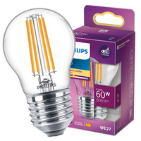 Żarówka LED Kulka E27 P45 6.5W = 60W 806lm 2700K Ciepła Filament PHILIPS