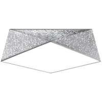 Lampa Sufitowa Plafon 3x E27 Geometryczna Srebrna Nowoczesna Hexa Sollux