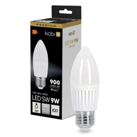 Żarówka LED E27 Świeczka 9W 900lm 4000K Neutralna 200° Premium Kobi