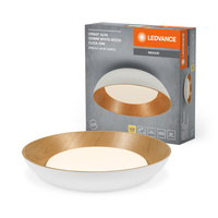 Oprawa Ozdobna Lampa LED Sufitowa Plafon 36W 3000K Ciepła Dekoracyjna Biała Drewniana LEDVANCE