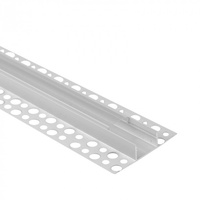 Profil Aluminiowy LED do Płyt GK Gipsowych REGIPS Szeroki Podpłytkowy do Glazury Biały 1m z Kloszem Przezroczystym do Taśm LED + Zaślepki seria GNS Ecolight