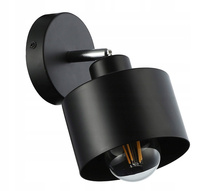Lampa Ścienna Reflektor Kinkiet Spot E27 Ruchomy Czarny Elza Masterled