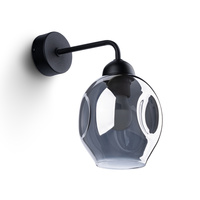Lampa Ścienna Kinkiet E27 Owalna Czarna Nowoczesna Fillan Sollux