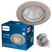 Oprawa Podtynkowa Wpuszczana LED 5.5W 350lm 2700K Nikiel Sparkle Philips