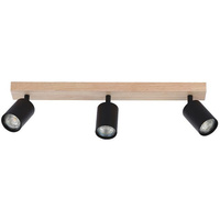 Lampa Sufitowa Spot Tuba Reflektor Oprawa Halogenowa 3x GU10 Ruchomy Czarny Brązowy Dabi Masterled