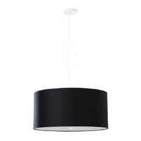 Lampa Sufitowa Wisząca Zwis 5x E27 Żyrandol Geometryczna Czarna Minimalistyczna Otto Sollux