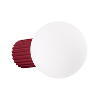 Kinkiet Łazienkowy Lampa Ścienna G9 Okrągła Bordowa Nowoczesna Matowa IP44 Halo Sollux