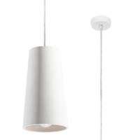 Lampa Sufitowa Wisząca GULCAN GU10 Zwis Ceramiczna Minimalistyczna Biała SOLLUX