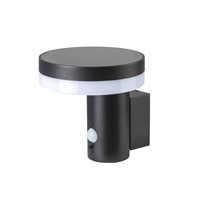 Lampa Solarna Ogrodowa Kinkiet Elewacyjny Zewnętrzny 6W 350lm 4000K Neutralna IP44 Czarna Solaris Kobi