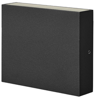 Kinkiet Ogrodowy Elewacyjny LED Czarny Góra i dół 6,5W 2x250lm IP44 KWADRAT CHICAGO GOLDLUX (Polux)