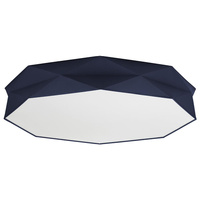 Lampa Sufitowa Plafon Oprawa KANTOOR Okrągła Granatowo-Biała 86cm 15W 6xE27 1082 TK Lighting