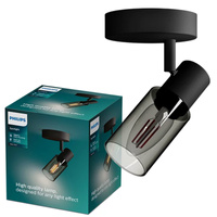 Lampa Ścienna Kinkiet E14 Czarna Palms Philips