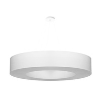 Lampa Sufitowa Wisząca Zwis 8x E27 Żyrandol Okrągła Biała Minimalistyczna Saturno Sollux