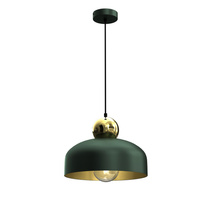 Lampa Wisząca Sufitowa HARALD Złota Zielona 1xE27 Milagro