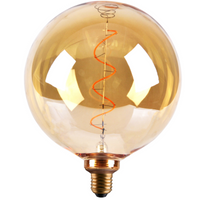 Żarówka Dekoracyjna LED E27 FILAMENT G200 4W 260lm 1800K Ciepła 320° DecoVintage Amber GOLDLUX (Polux)