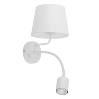 Lampa Ścienna Kinkiet MAJA WHITE Abażur Biała Klasyczna E27+GU10 1882 TK Lighting