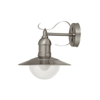 Lampa Ogrodowa Zewnętrzna Kinkiet Elewacyjny LED E27 IP44 Chrom Industrialny Oslo Rabalux