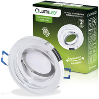 Oprawa Halogenowa Podtynkowa Lampa Sufitowa Szklana Okrągła Ruchoma GU10 ARIAN LUMILED