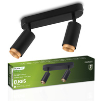 Lampa Sufitowa Reflektor LED 2x GU10 Tuba Spot ELIGIS Czarny LUMILED