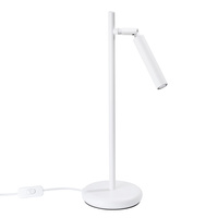 Lampa Biurkowa Stojąca Stołowa Nocna Szkolna 1x G9 Biała Pastelo Ocean Green SL.1468 Sollux