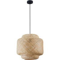Lampa Sufitowa Wisząca Zwis E27 Beżowy BAMBOO NATURAL Sanico Goldlux
