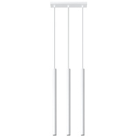 Lampa Sufitowa Wisząca Tuba 3x G9 Zwis Tubularna Biała Nowoczesna Pastelo Sollux