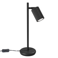 Lampa Biurkowa Stojąca Stołowa Nocna 1x GU10 Czarna Karbon Deep Space SL.1586 Sollux