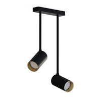 Lampa Sufitowa Oprawa Natynkowa Reflektor Punktowa 2x GU10 Czarna Nowoczesna MONO LONG 7675 Nowodvorski