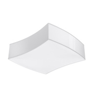 Lampa Sufitowa Plafon LED SQUARE 2xE27 Oprawa Kwadratowa Biała SOLLUX