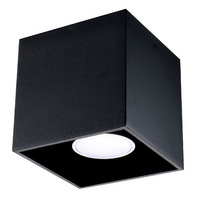 Lampa Sufitowa Oprawa Natynkowa GU10 Kwadratowa Czarna Nowoczesna Quad Sollux