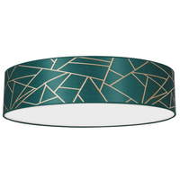 Plafon LED Lampa Sufitowa ZIGGY Zielona Złota Zielona 3xE27 Ø60cm Milagro